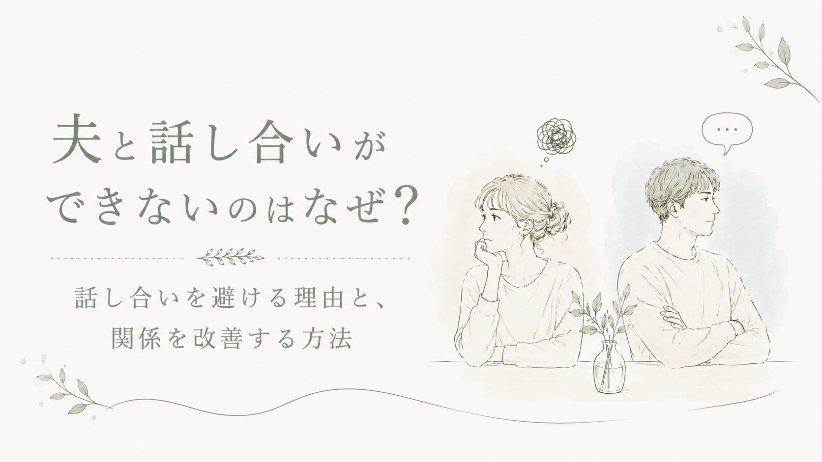 話し合いできない夫